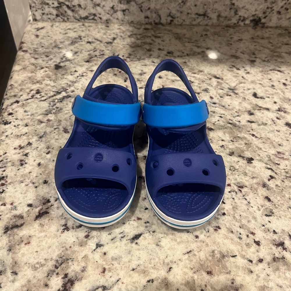 Crocs Kids Crocband Sandals Blue White Slip On Thermoelectric